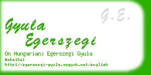 gyula egerszegi business card